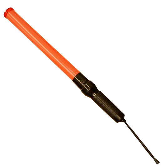 Brutus Traffic Wand - Red LED Light - 50mm Plastic - Ergonomic Grip - Auzzistore