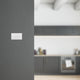DETA White Solid Plate Double Switch - 2 Gang - Polycarbonate - Durable