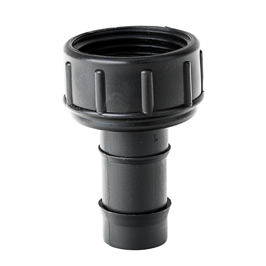 K Rain 25mm Tap Adaptor with 19mm Barb - Black - 90mm x 40mm x 120mm - Auzzistore