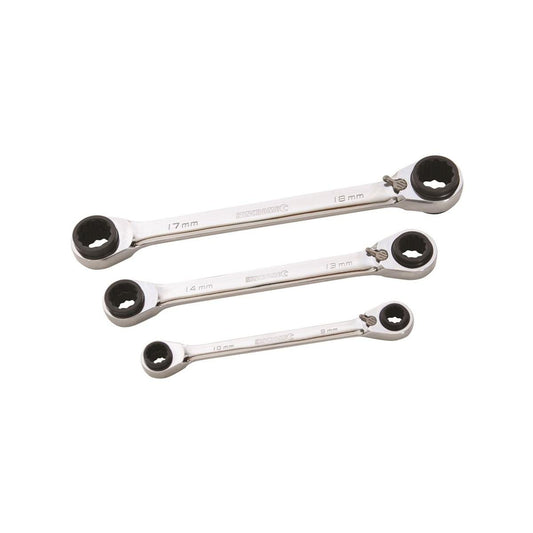 Kincrome Double Ring Gear Spanner Set 3 Piece - 12 Sizes - 5° Sweep