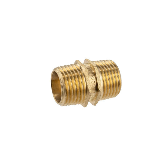 Brasshards 15mm Brass Threaded Hexagon Nipple - Lead-Free - WaterMark Approved - Auzzistore