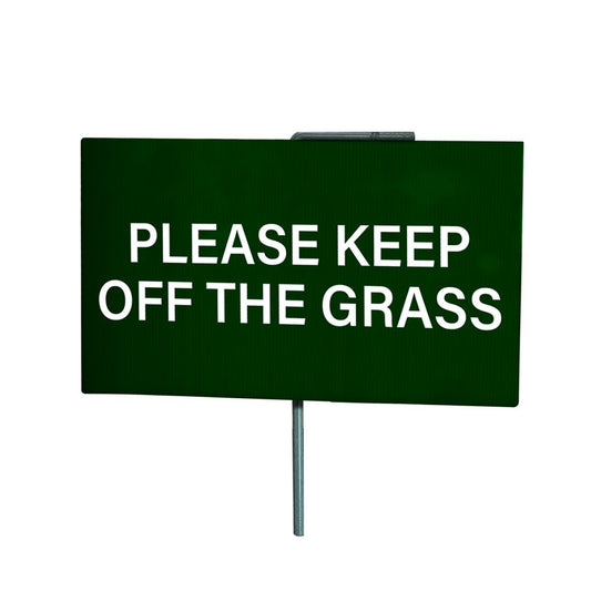 Sandleford Keep Off the Grass Sign - 210mm - Green - Portable - Auzzistore