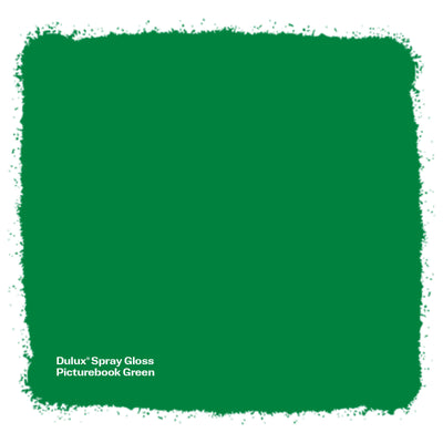 Dulux Spray Paint 340g Gloss Picture Book Green - Fast-Drying, Self-Priming
