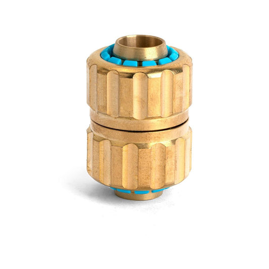 Holman 18mm Brass Grip N Lock Hose Joiner - Solid Brass - Durable - Auzzistore