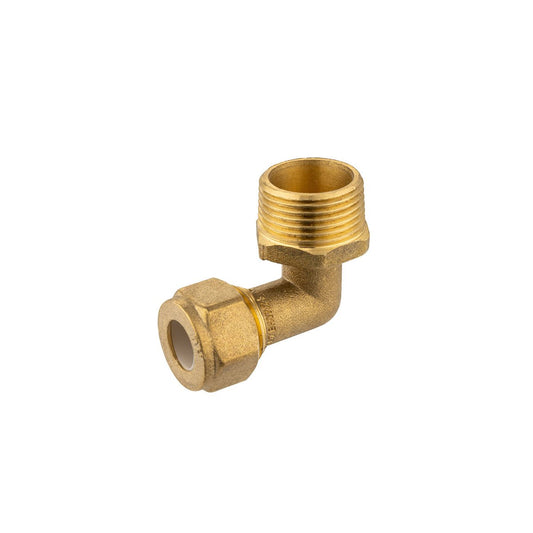 Brasshards Brass Male Compression Elbow 15c x 20mi - Lead-Free - Durable - Auzzistore