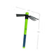 Saxon Mini Mattock Cultivator - 3 Prong - Fiberglass Handle - Green - 210mm x 370mm
