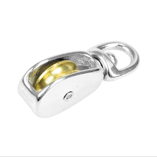 Pinnacle 25mm Nickel Plated Brass Pulley - Durable Lifting Component - Auzzistore
