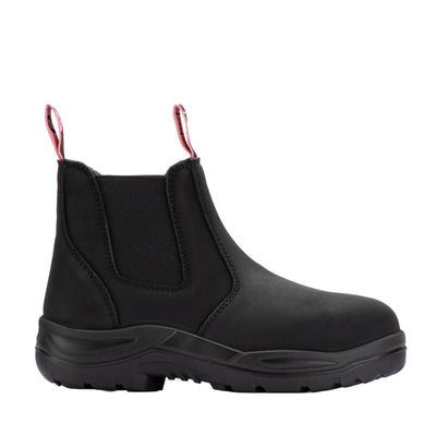 Bata Industrials Women’s Black Juno Slip On Safety Boot US Size 11 - Steel Toe - Slip Resistant - Durable Leather