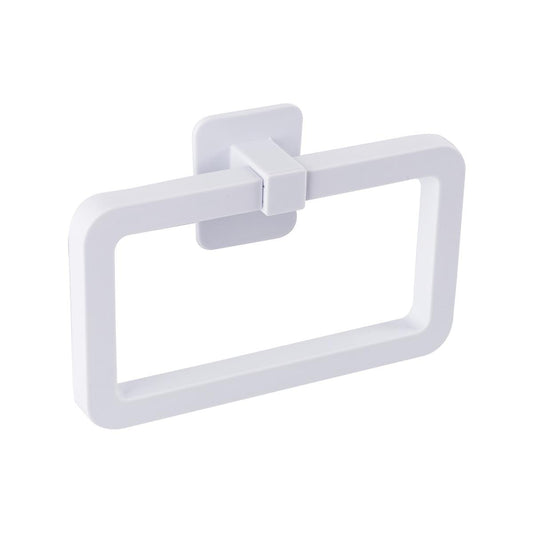 Naleon White Self Adhesive Towel Ring - 170mm x 120mm - Durable ABS Plastic