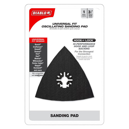 Diablo 3 Oscillating Sanding Pad 3" Universal Fit - 120mm x 20mm - Efficient for Tight Spaces - Auzzistore