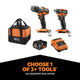 AEG Powertools 18V Brushless Sub Compact 2 Piece Kit - 4.0Ah Battery - Lightweight