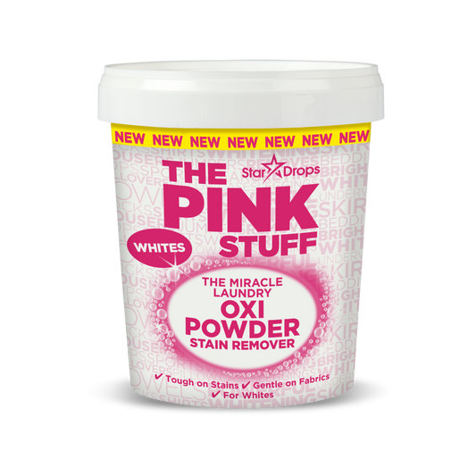 The Pink Stuff Miracle Laundry Oxi Powder Stain Remover - 1kg - Whites - Pink - Effective Stain Removal