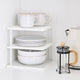 Ezystorage 3 Tier Corner Shelf - 250mm - White - Space-efficient Storage