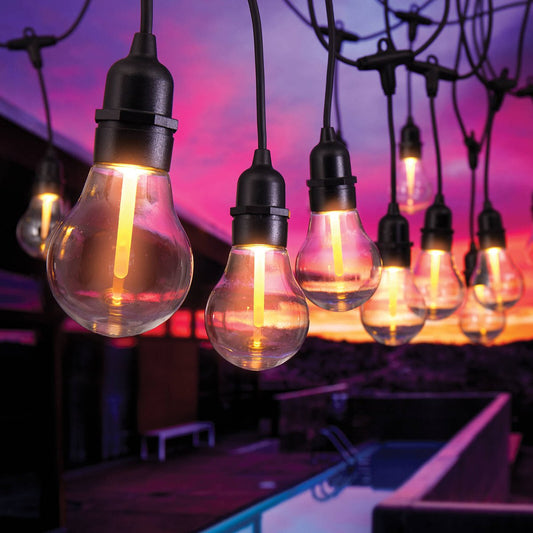 Lytworx Colour Change Connectable Minorca Party Lights 12 Bulbs - 6.6m - 15 Colour Modes - Indoor/Outdoor Use – view 2 - Auzzistore