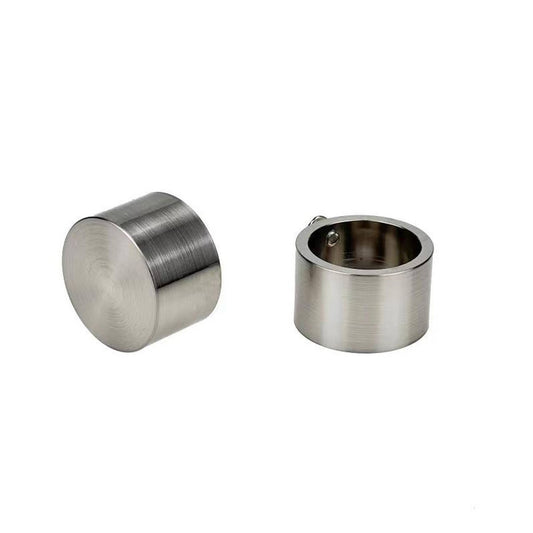 Pillar Products 32mm Brushed Chrome Curtain Rod Cap Finial 2 Pack - Auzzistore