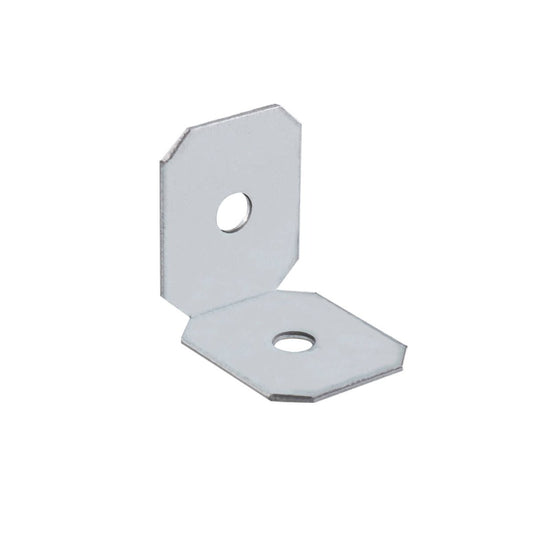 Carinya Galvanised Angle Make a Bracket 20 Pack - 25x25x20mm - Silver - Auzzistore