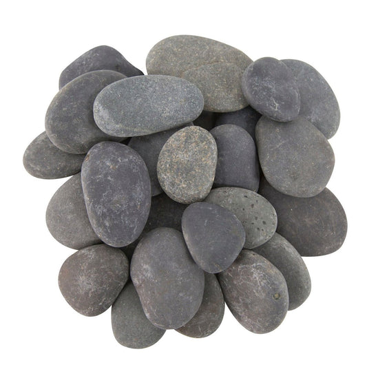 Tuscan Path Natural Stone Black Pebbles 30-50mm 1.5kg Decorative Use - Auzzistore