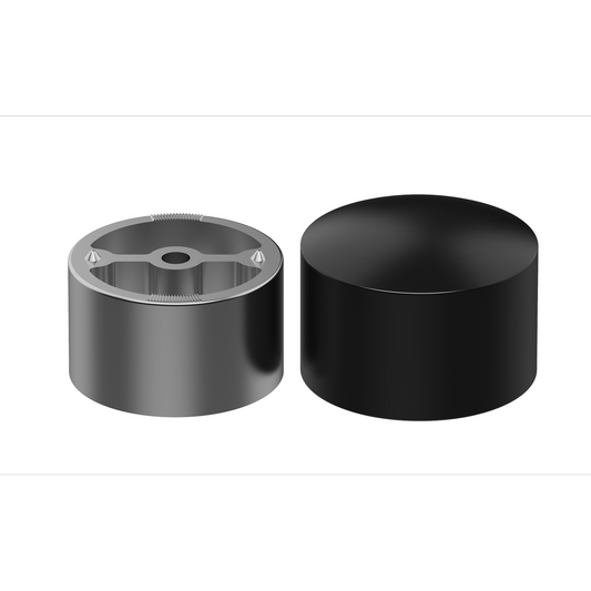 Porta Handrail Cap - 30mm - Stainless Steel - Matt Black Finish - Auzzistore