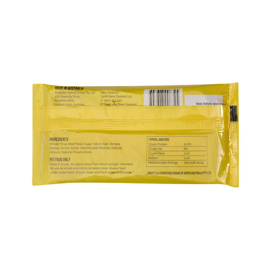 Trusty 1 Piece Banana Flavour King Biscuit Dog Treats - 200mm x 90mm - Dental Care – view 2
