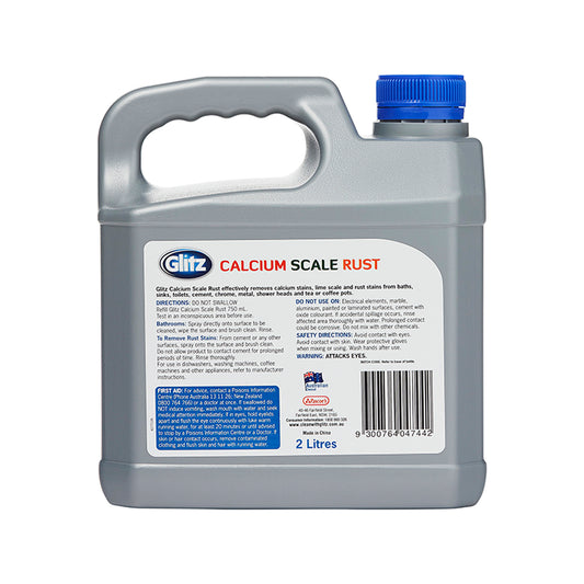 Glitz Calcium Scale Rust Remover 2L HDPE Plastic Effective Cleaning