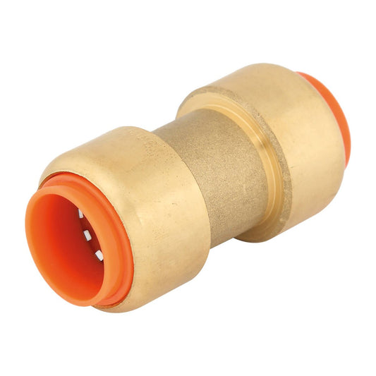 Smartex Copper 15mm Straight Coupling - Lead Free Brass - Push-Fit - 1 Pack - Auzzistore