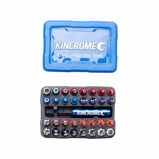 Kincrome 33 Piece Security Bit Set - 1/4" Hex Drive - Heavy Duty Use