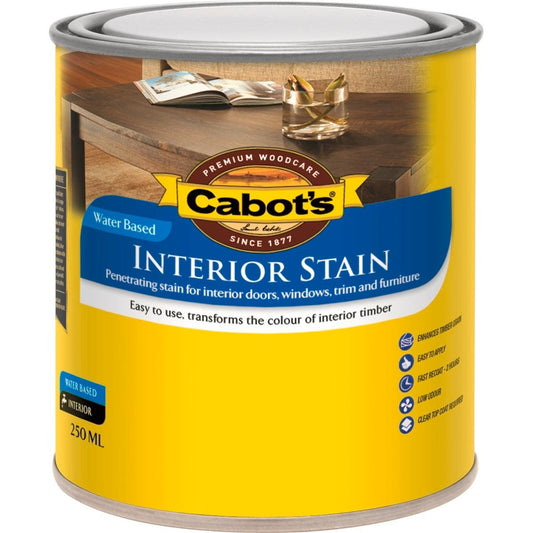 Cabot Cedar Water Based Interior Stain 250ml Easy Application Low Odour - Auzzistore