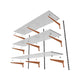 Flexi Storage 400mm White Single Slot Bracket Steel Easy Install