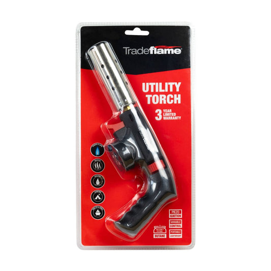Tradeflame Utility Torch - Stainless Steel & Brass - Variable Flame Control - 14.5mm x 27.4mm x 6.3mm – view 2 - Auzzistore