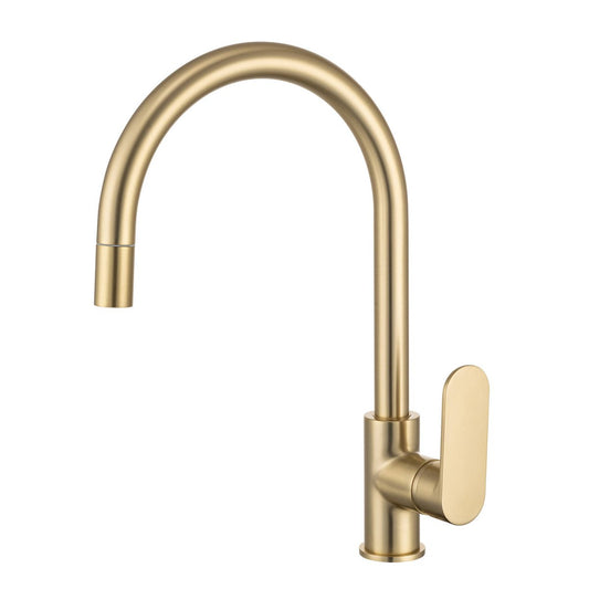 Mondella 35mm Pull Out Sink Mixer - Brushed Gold - Lead-Free Brass - 5 L/min - Auzzistore