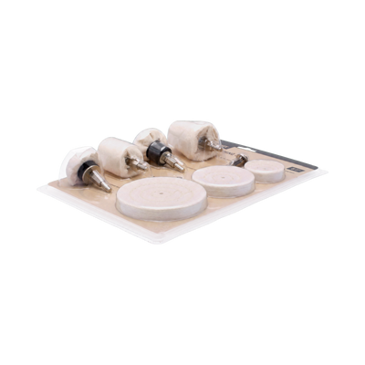 Craftright 8 Piece Drill Polishing Kit - 225mm Cotton - Restores Shine