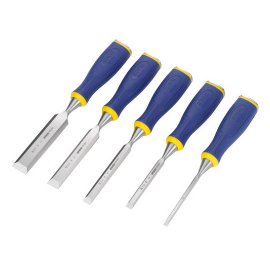 Irwin 5 Piece Marples Chisel Set - High-Quality Steel - Ergonomic Handles - 1/4 to 1 Inch – view 2 - Auzzistore
