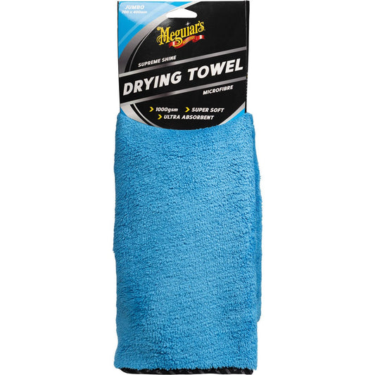 Meguiar S Blue Drying Towel - 700mm x 400mm - 1200GSM Microfibre - Blue