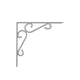 Carinya Scroll Stayed Bracket 300x300mm White Steel Heavy Duty