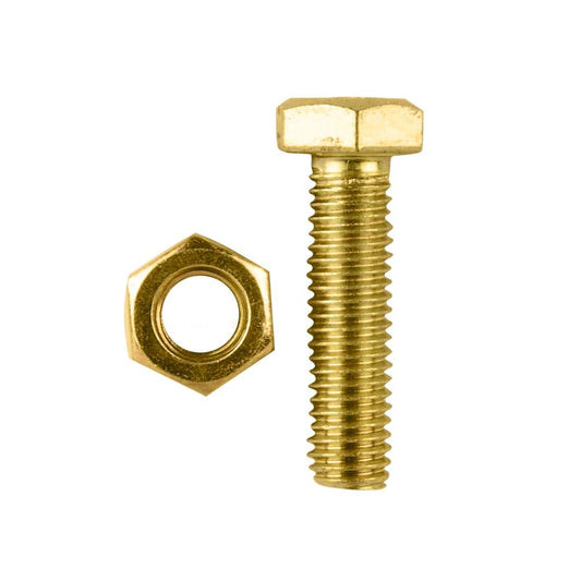 Pinnacle Hex Bolt and Nut - M8 x 30mm - Hi Tensile - Yellow Zinc - 4 Pack - Auzzistore
