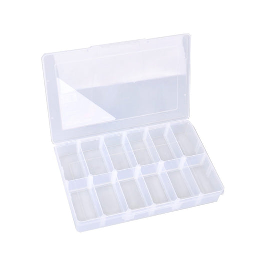 Craftright Organiser - 12 Compartments - Polypropylene - Clear – view 2 - Auzzistore
