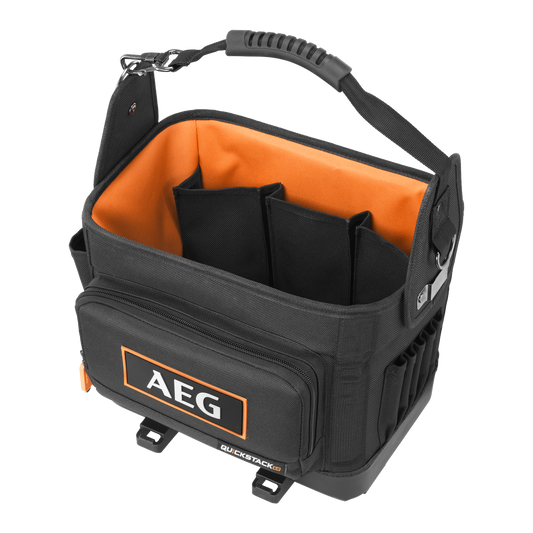 AEG Quickstack 2.0 Half Size Open Tote Tool Bag - 250mm x 350mm x 300mm - Durable, Waterproof, Organised Storage – view 2 - Auzzistore