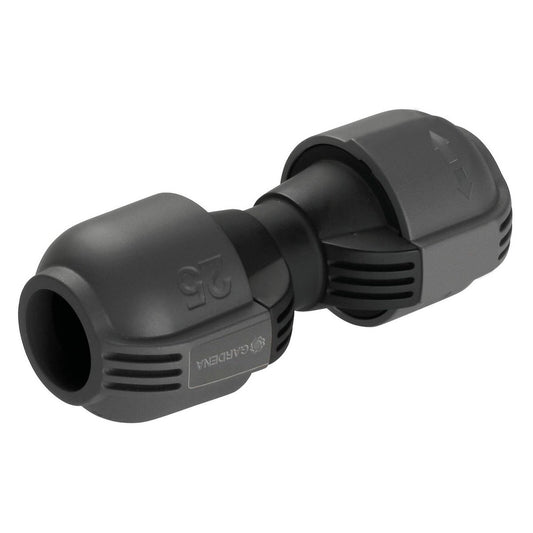 Gardena 25mm Pipeline Connector - Black - Quick&Easy Connection - Durable - Auzzistore