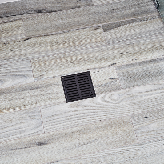 Mondella Black Concerto Square Floor Grate 100mm 316SS Easy Access – view 2 - Auzzistore