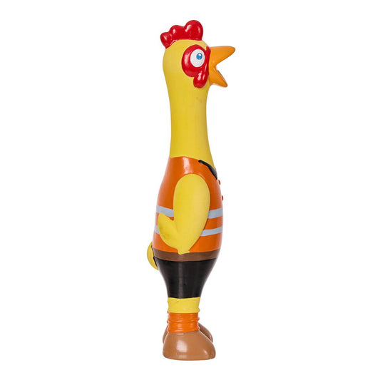 Happy Tails Tradie Chicken Latex Dog Toy - 80mm x 285mm - Durable Squeaker – view 2