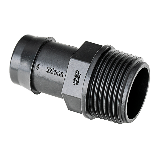 K Rain Male Director 25mm Bsp Thread 5 Pack - Black - Irrigation Connector - Auzzistore