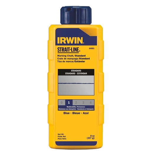 Irwin Straitline Blue Chalk Powder 8oz Easy To Use High Visibility - Auzzistore