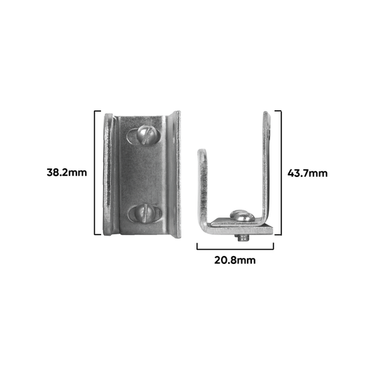 Rolltrak Metal Sliding Door Guide - 38mm x 44mm - Steel - Adjustable – view 2 - Auzzistore