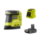 Ryobi 18V ONE+ Palm Sander Kit - 2.0Ah Battery - Compact Design - 161mm x 210mm x 250mm