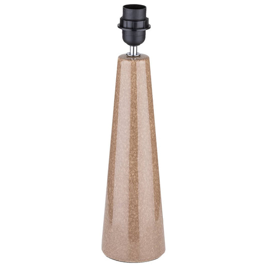 Verve Design Caria Ceramic Lamp Base - Brown - 100mm x 410mm - Textured Design – view 2