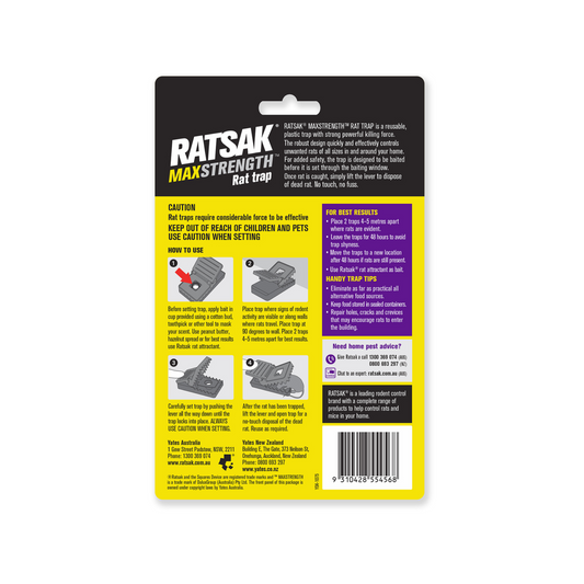 RATSAK Max Strength Rat Trap - Large - Plastic - Poison Free – view 2 - Auzzistore