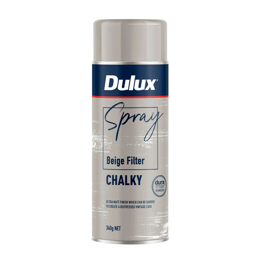 Dulux 340g Chalky Spray Paint - Beige Filter - Fast Drying - Self-Priming - Auzzistore