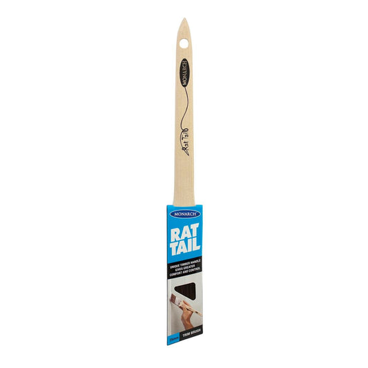Monarch Rat Tail Trim Paint Brush 25mm Synthetic Filament Long Handle - Auzzistore