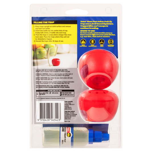 Yates Home Pest Indoor Fruit Fly Trap 2 Pack - 2 Traps - 63.5mm x 204.5mm - Lures & Kills Fruit Flies – view 2