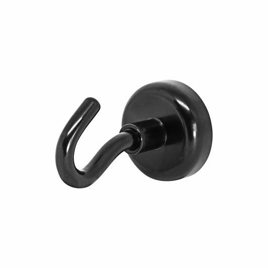 Pinnacle Magnetic Hook 25mm Black - 6 Pack - Rare Earth Magnets